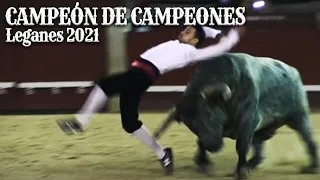 🏆 CAMPEÓN DE CAMPEONES 2021 💥 RECORTADORES CON TOROS DE ADOLFO MARTÍN EN LA CUBIERTA DE LEGANÉS