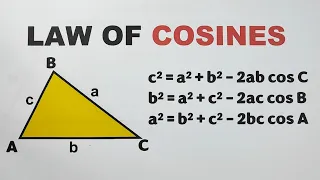 Law of Cosines in Solving Oblique Triangles @MathTeacherGon