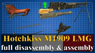 Hotchkiss M1909 LMG: full disassembly & assembly