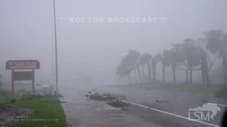 09-28-2022 Englewood, FL  - Hurricane Ian Eyewall Destroys Trailer Park-130mph Winds-Debris