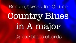 Country Blues A major, Country backing track for guitar in A major, 185bpm. 12 bar blues chords.