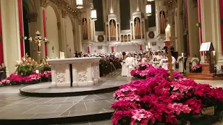 Christmas Carol at St. James Cathedral, Seattle, WA, USA on Christmas eve 2018