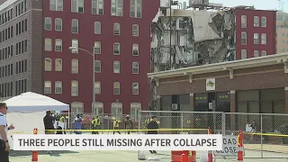 Three people are still missing and two of those said to be inside collapsed building