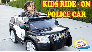 Police SUV Car Battery-Powered Wheel Ride On Kids Car | 2 Year Old Tino Test Drive Playtime Park