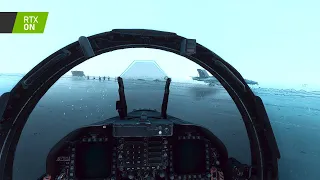 F/A18 Rain Storm Supercarrier Take off - DCS World RTX 4K