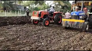 Kubota vs New Holland MU4501 vs 3630 with lemken plough