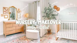 baby girl NURSERY MAKEOVER 🌿 earthy tones, thrifted finds + diy decor!