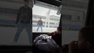 Boy gets emotional while saying goodbye to his dad 🥺