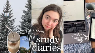productive weekend vlog | studying and self care