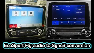 Ford Ecosport Sync3 replacement for Fly audio or Sync1 or Single Din systems.in Vehicle demostration