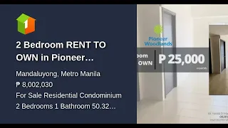 2 Bedroom RENT TO OWN in Pioneer Mandaluyong 25K Monthly Rent to Own