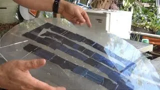 DIY Solar Panel from broken scrap cells UV CURE Resin