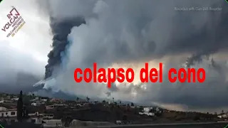 🚨DERRUMBES🚨COLAPSO DEL CONO🚨PELIGRO VOLCANICO🚨ESQUIRLAS PROYECTDAS🚨LA PALMA  AGUANTA🚨