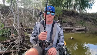 Kayak Fishing A River That's DRYING UP!! (TONS OF FISH)