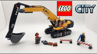 LEGO City Yellow Construction Excavator 60420 Speed Build Review