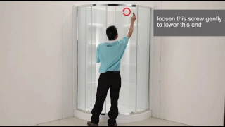 How to adjust the round shower door