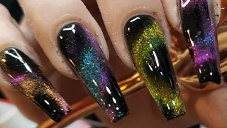 9D cat eye magnetic nail polish | Magnetic polish nail design | how to use magnetic gel nail polish