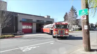 Seattle Fire Ladder 9 responding (plus B6 and M17 returning)