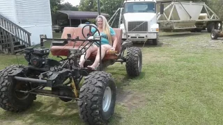 Predator 6.5 hp tow truck pulls 18 wheeler