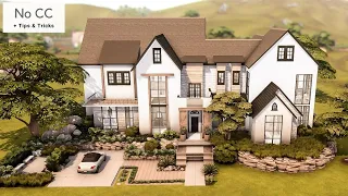 The Sims 4 Villa in Modern Farmhouse Style  | No CC | Stop Motion Speedbuild