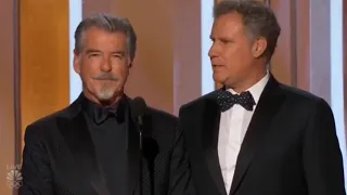 Golden Globes 2020 - Will Ferrell & Pierce Brosnan present Best Picture (Musical or Comedy) (HD)