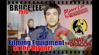 李小龙 BRUCE LEE  Filming Equipment at the Airport (1972) Roma WAY OF THE DRAGON  ブルース・リー