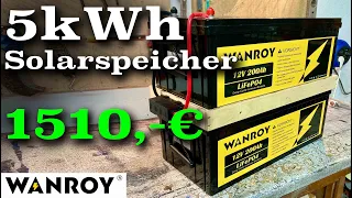 5kWh Solarspeicher für 1510,- | LiFePO4-Akkus parallel schalten | Michas Werkstatt