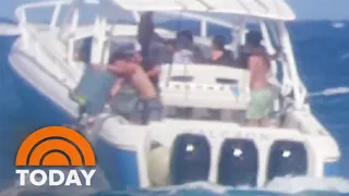 Florida boaters caught on video dumping trash into ocean