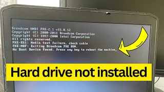 Solved: Hard drive not installed error on laptop - Hard Drive Not Found