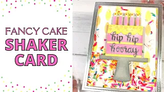 Fancy Cake Birthday Shaker Card | Pretty Pink Posh