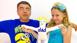 Nastya and dad have fun with toys - the most popular series for children