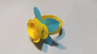 Nice paper ring flower aster Easy jewelry origami /tutorial DIY by colormania...