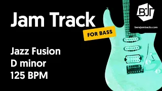 Jazz Fusion Jam Track in D minor (for bass) - BJT #57