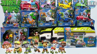Paw Patrol toy collection unboxing Jungle Pups toys and Jungle Patroller toy Review ASMR no talking