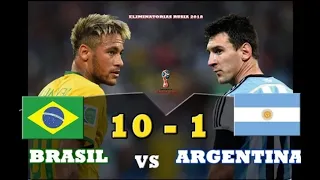 Brasil 10 vs Argentina 1 - Amistoso International | All Goals & Extended Highlights - World Cup 2022