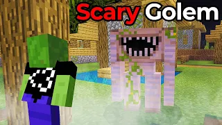 We Survived The Scary Golem in Minecraft...