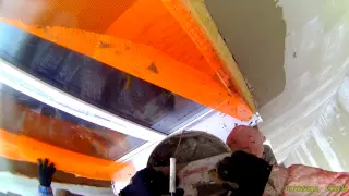 Insulation slopes. Утепление откосов. Промышленный альпинизм.