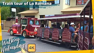 An armed escorted train tour through the city of La Romana.