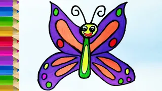 Drawing and Coloring Butterfly| How to draw and color butterfly|Art Tips for Kids