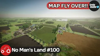 Map Flyover, Planting Cotton, Spreading Lime & Food Plant Build - No Man's Land #100 FS22 Timelapse