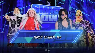 WWE 2K24 Liv Morgan & Dominik Mysterio V Rhea Ripley & Rey Mysterio Mixed Tag Match (PS5)