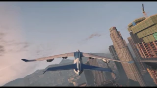 GTA V Cargo Plane Flying Through The Buildings Stunts