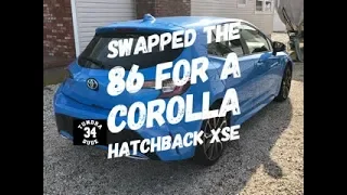 Swapping The Toyota 86 For A Toyota Corolla Hatchback XSE Manual