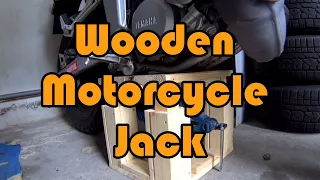 DIY How to make a wooden motorcycle jack / lift for 20$