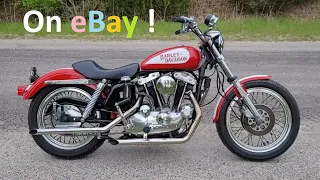 1978 Ironhead Sportster XLH 1000 Engine Sound electric start idle and rev
