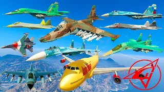 GTA V: Every Sukhoi SU Airplanes Best Extreme Longer Crash and Fail Compilation (60FPS)