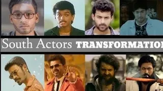 South Actors Transformation 🔥 || Mere Sapno Ki Rani ❤️|| ft. Suriya, Vijay, Yash, Prabhas,DQ etc