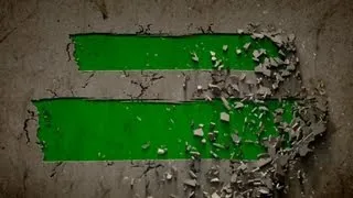 wall collapse D green screen - different intro effects with sound - free use