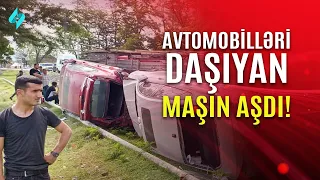 Zaqatalada minik avtomobillərini daşıyan maşın aşdı | Kanal S Xəbər