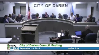 Darien City Council Meeting - September 19, 2022